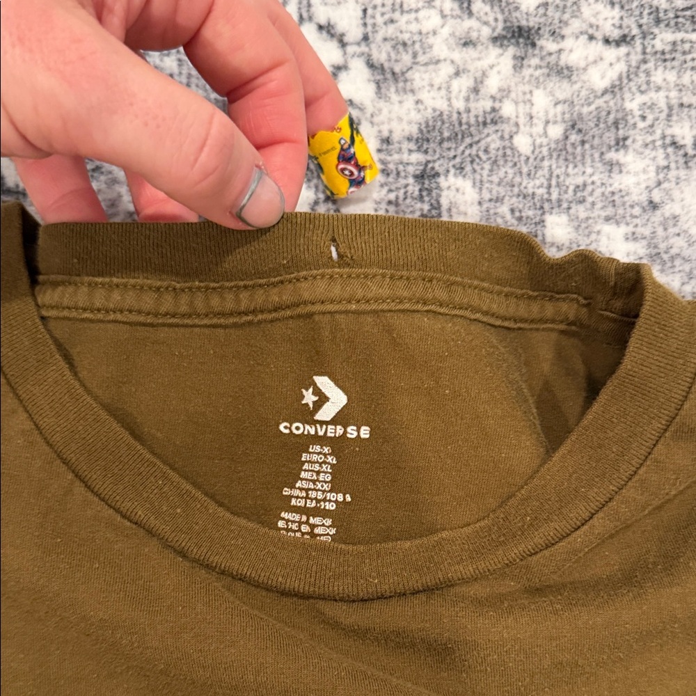 Converse Dark Brown Tee with Pocket - Picture 2 of 2